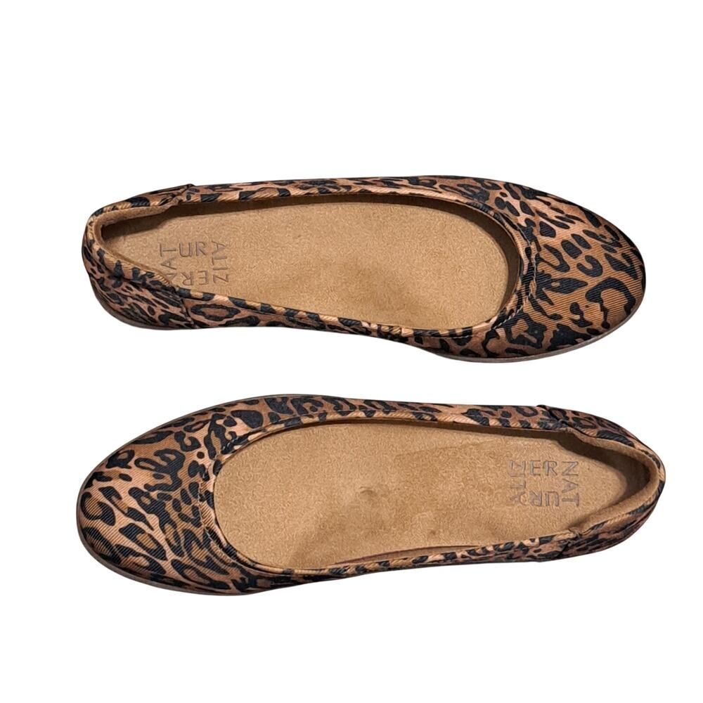 Naturalizer Balletcore Flexy Ballet Flat Stylish Slip On Leopard Print Size 9W